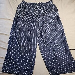 Norton McNaughton Blue and White Joggers with Polka Dots